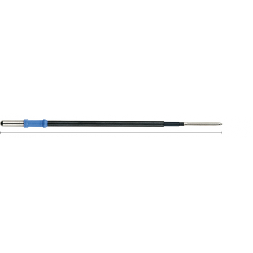 520-124 Elektroda nożowa, prosta, rombowa, 142 mm, izolowany trzonek 4 mm