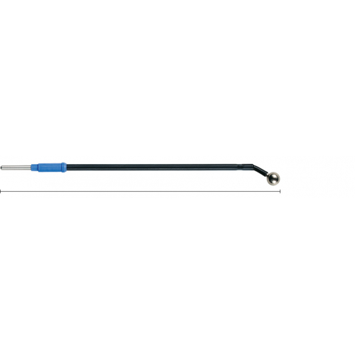 530-035 Elektroda kulkowa, Ø 6 mm, zagięta, 128 mm, izolowany trzonek 2.4 mm