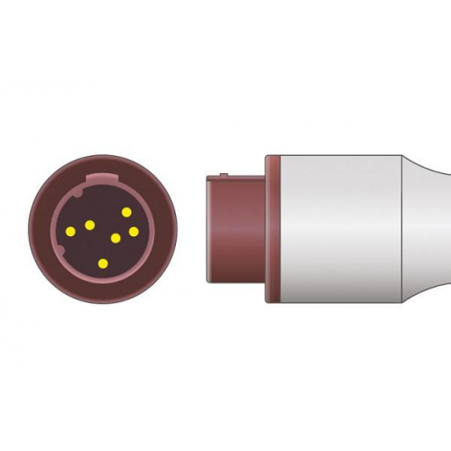 Czujnik SpO2 typu Kontron, klips plastikowy pediatryczny, wtyk 6 pin, kabel 3m