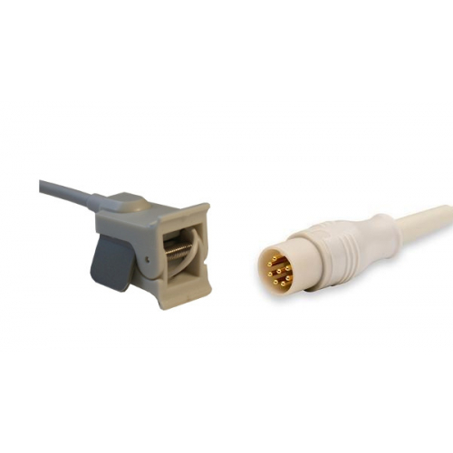 Czujnik SpO2 typu Schiller, klips plastikowy pediatryczny, wtyk 8 pin, kabel 3m