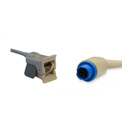 Czujnik SpO2 typu Mindray, klips plastikowy pediatryczny, wtyk 12 pin, kabel 3m