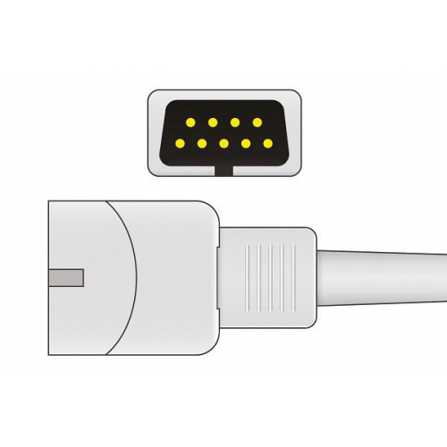 Czujnik SpO2 typu MEK, klips na ucho dla dorosłych, wtyk 9 pin, kabel 3m