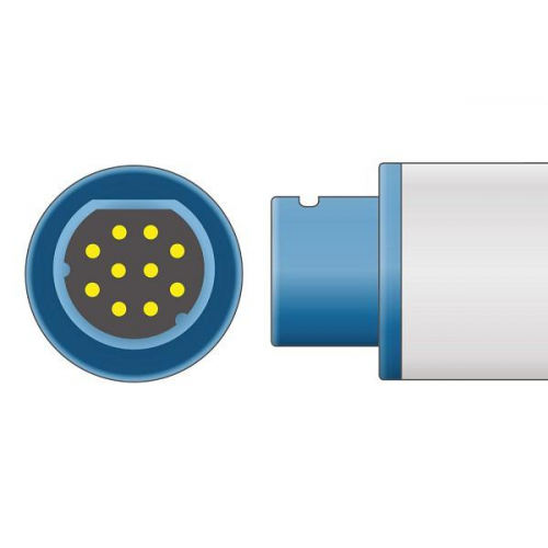 Czujnik SpO2 typu Schiller, klips plastikowy dla dorosłych, wtyk 10 pin, kabel 3m