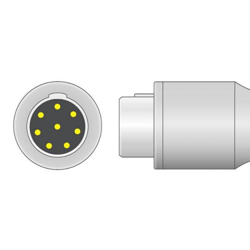 Czujnik SpO2 typu MEK, klips plastikowy pediatryczny, wtyk 8 pin, kabel 3m