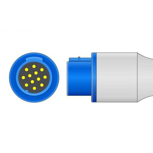 Czujnik SpO2 typu Biolight, silikonowy dla dorosłych, wtyk 12 pin, kabel 3m