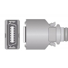 Czujnik SpO2 typu Nellcor, klips na ucho dla dorosłych, wtyk 14 pin, kabel 3m