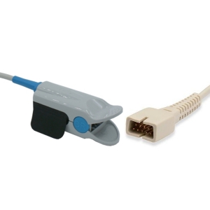 Czujnik SpO2 typu Nellcor, klips plastikowy dla dorosłych, wtyk 7 pin, kabel 1 m