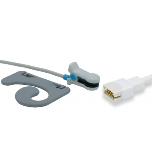 Czujnik SpO2 typu Datascope, klips na ucho dla dorosłych, wtyk 9 pin, kabel 1m