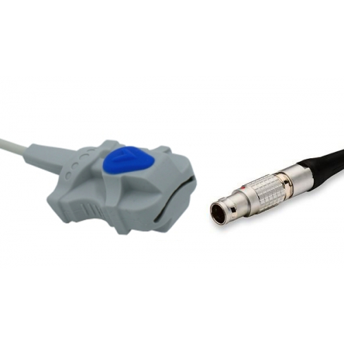Czujnik SpO2 typu Nonin, silikonowy dla dorosłych, wtyk 6 pin, kabel 3m