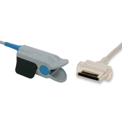 Czujnik SpO2 typu Nonin, klips plastikowy dla dorosłych, wtyk 8 pin, kabel 3m