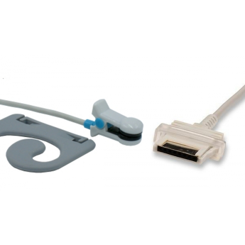 Czujnik SpO2 typu Nonin, klips na ucho dla dorosłych, wtyk 8 pin, kabel 3m