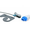 Czujnik SpO2 typu Trusignal, klips na ucho dla dorosłych, wtyk 9 pin, kabel 1m