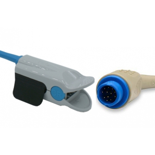 Czujnik SpO2 typu Comen, klips plastikowy dla dorosłych, wtyk 12 pin, kabel 3m