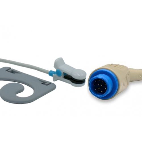 Czujnik SpO2 typu Comen, klips na ucho dla dorosłych, wtyk 12 pin, kabel 3m