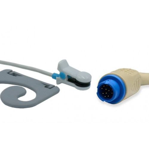 Czujnik SpO2 typu Mindray, klips na ucho dla dorosłych, wtyk 12 pin, kabel 3m