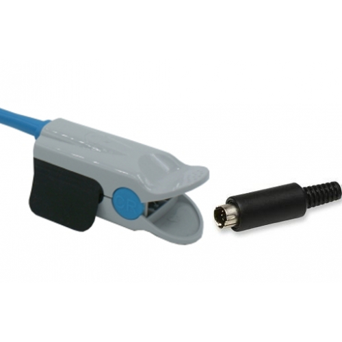 Czujnik SpO2 typu Biosys, klips plastikowy dla dorosłych, wtyk 6 pin, kabel 3m