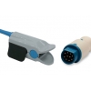 Czujnik SpO2 typu Schiller, klips plastikowy dla dorosłych, wtyk 10 pin, kabel 3m