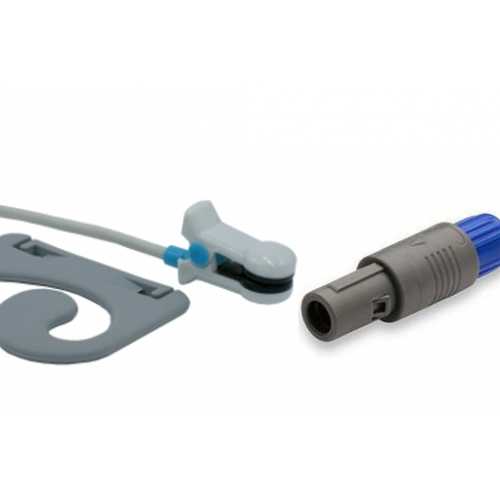 Czujnik SpO2 typu Biolight, klips na ucho dla dorosłych, wtyk 5 pin, kabel 3m