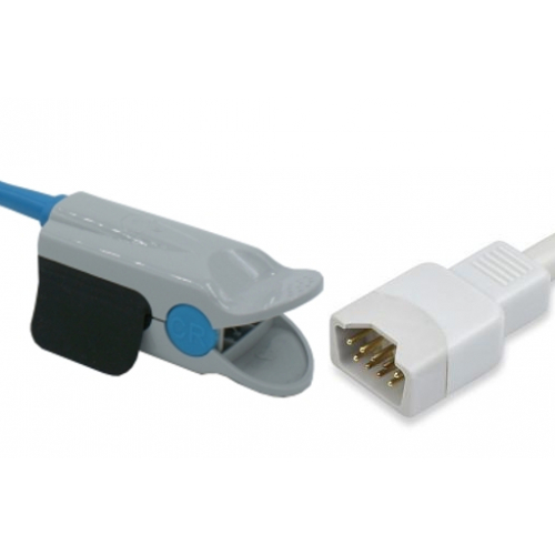 Czujnik SpO2 Dolphin cyfrowy, klips plastikowy dla dorosłych, wtyk 9 pin, kabel 1m