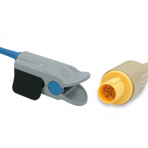 Czujnik SpO2 typu Hellige, klips plastikowy dla dorosłych, wtyk 7/10 pin, kabel 3m