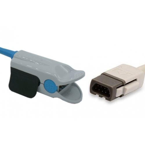Czujnik SpO2 typu TruSat, klips plastikowy dla dorosłych, wtyk 9 pin, kabel 3m