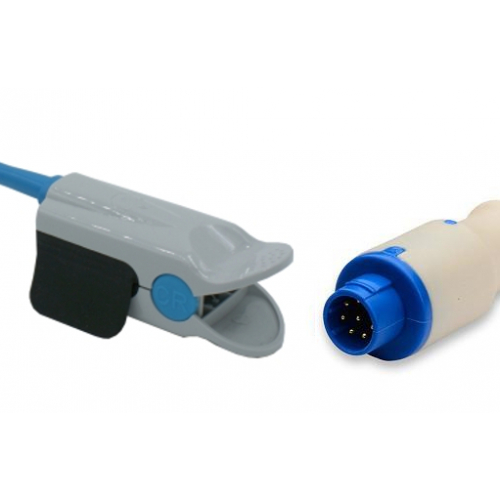 Czujnik SpO2 typu Bruker, klips plastikowy dla dorosłych, wtyk 12 pin, kabel 3m