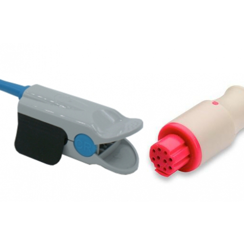 Czujnik SpO2 typu Artema S&W, klips plastikowy dla dorosłych, wtyk 10 pin, kabel 3m